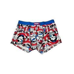 Marvel Captain America Allover Shield Short Boxer Briefs Mens Large